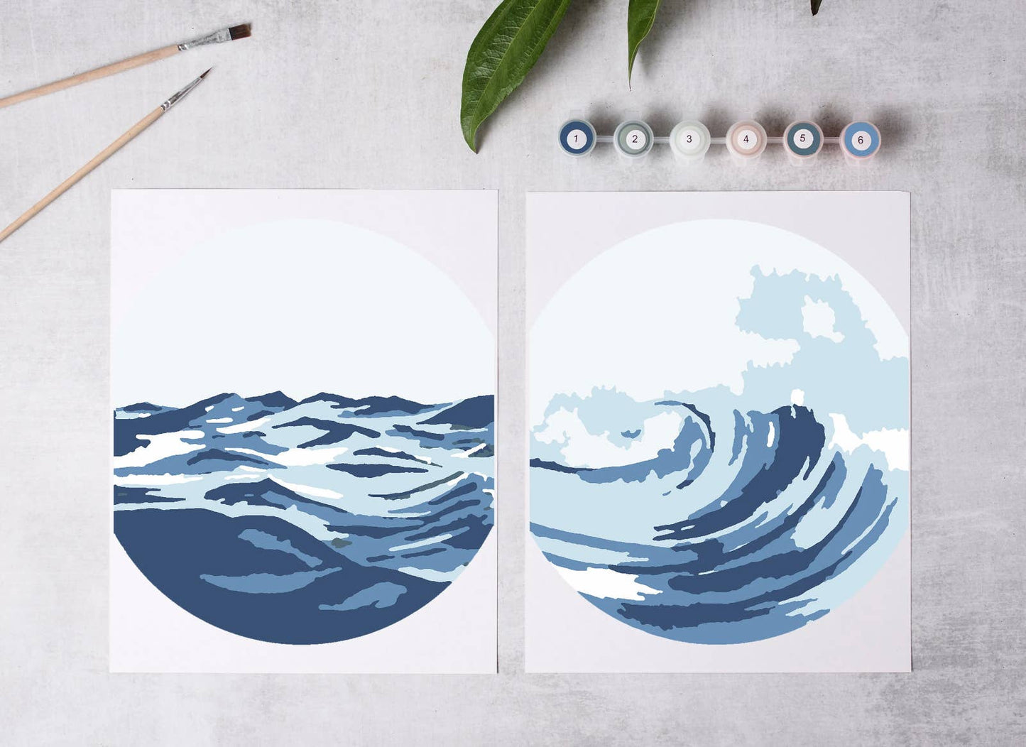 Ocean Waves Paint-By-Numbers kit